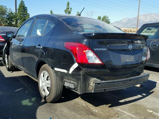 3N1CN7AP3FL887711 - 2015 NISSAN VERSA S BLACK photo 3