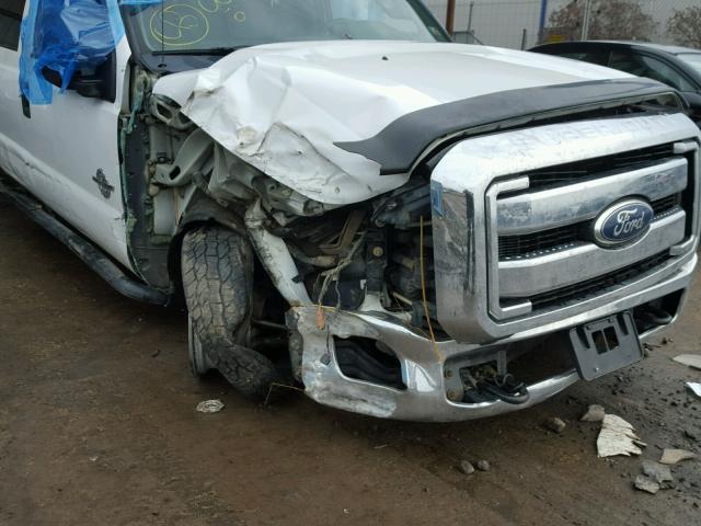 1FT8W3BT1BEB27484 - 2011 FORD F350 SUPER WHITE photo 9