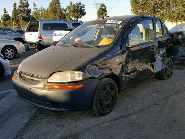 KL1TD66607B700008 - 2007 CHEVROLET AVEO BASE BLACK photo 2