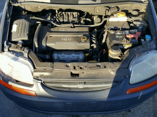 KL1TD66607B700008 - 2007 CHEVROLET AVEO BASE Siyah fotoğraf 7