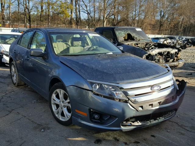 3FAHP0HA6CR349704 - 2012 FORD FUSION SE BLUE photo 1