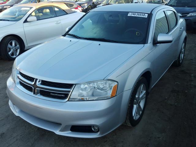 1B3BD1FG1BN528435 - 2011 DODGE AVENGER MA SILVER photo 2