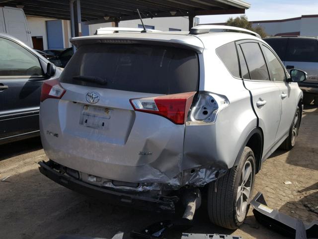 2T3WFREV9FW150338 - 2015 TOYOTA RAV4 XLE SILVER photo 4