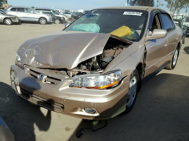 3HGCG66561G704247 - 2001 HONDA ACCORD LX BEIGE photo 2