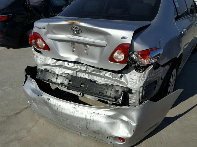 1NXBU40E59Z082874 - 2009 TOYOTA COROLLA BA SILVER photo 9