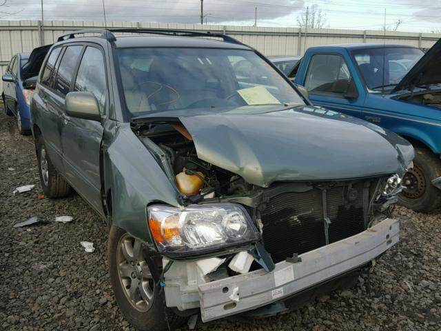 JTEDP21A250047369 - 2005 TOYOTA HIGHLANDER GREEN photo 1