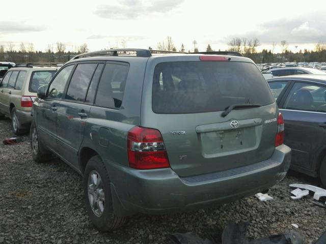 JTEDP21A250047369 - 2005 TOYOTA HIGHLANDER GREEN photo 3