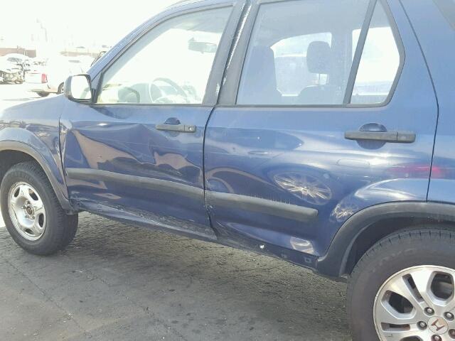 JHLRD78402C006543 - 2002 HONDA CR-V LX BLUE photo 10