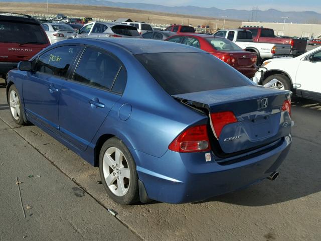 2HGFA16908H516905 - 2008 HONDA CIVIC BLUE photo 3