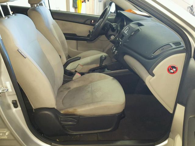 KNAFU4A21A5256560 - 2010 KIA FORTE EX SILVER photo 5