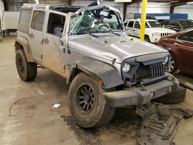 1C4BJWDGXDL687041 - 2013 JEEP WRANGLER U SILVER photo 1