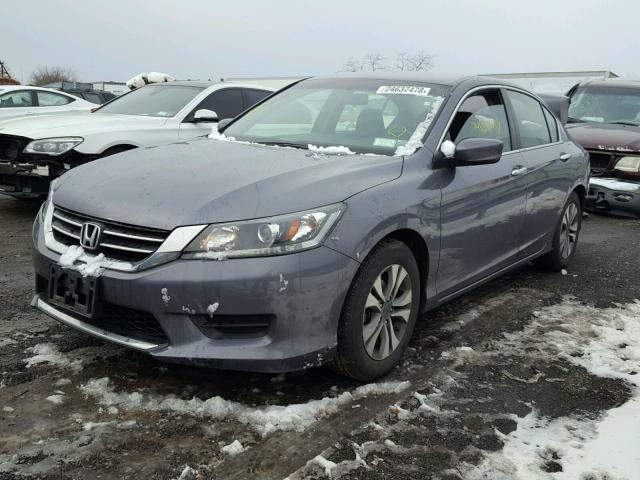 1HGCR2F38FA186746 - 2015 HONDA ACCORD LX GRAY photo 2