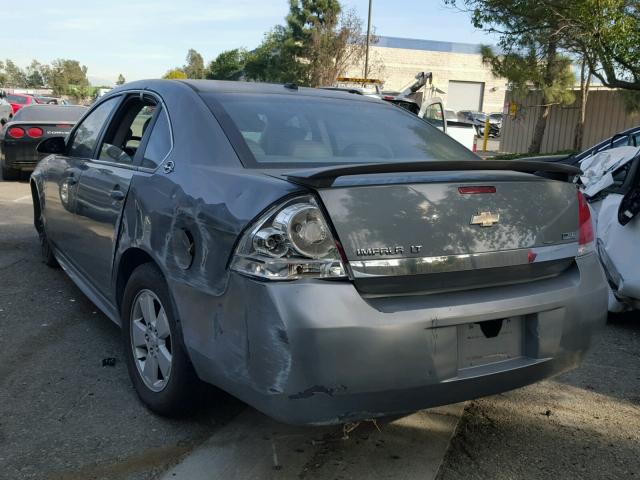 2G1WT57K991232578 - 2009 CHEVROLET IMPALA 1LT GRAY photo 3