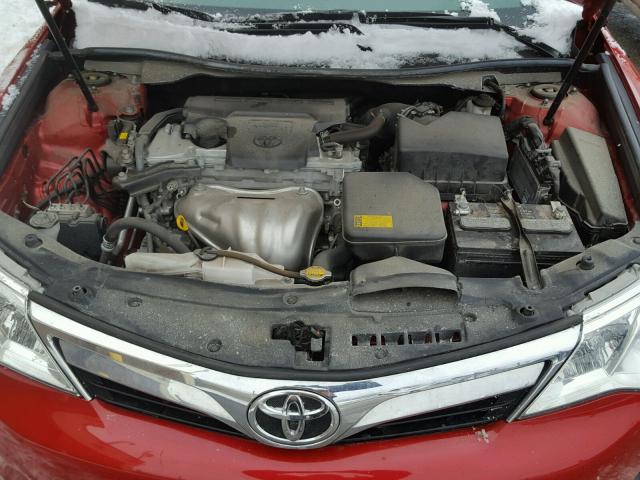 4T1BF1FK2CU552890 - 2012 TOYOTA CAMRY RED photo 7