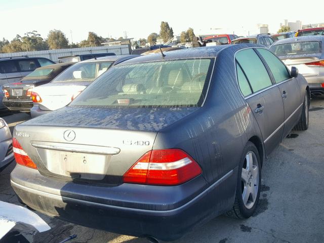 JTHBN36F455026181 - 2005 LEXUS LS 430 GRAY photo 4