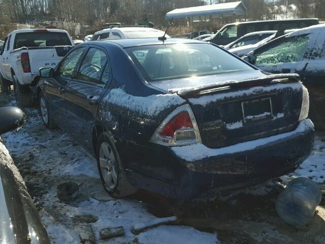 3FAHP01187R141078 - 2007 FORD FUSION SE BLUE photo 3