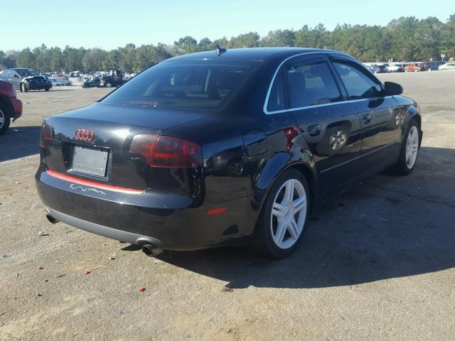 WAUDF78E97A117506 - 2007 AUDI A4 2.0T QU BLACK photo 4