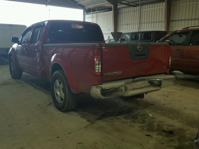 1N6AD09UX7C404279 - 2007 NISSAN FRONTIER C RED photo 3