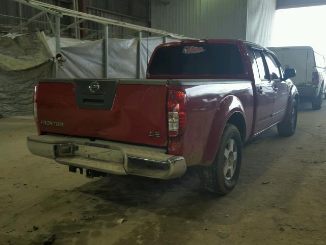 1N6AD09UX7C404279 - 2007 NISSAN FRONTIER C RED photo 4