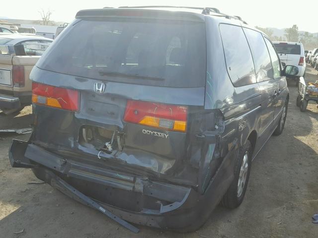 5FNRL18654B000631 - 2004 HONDA ODYSSEY EX BLUE photo 4