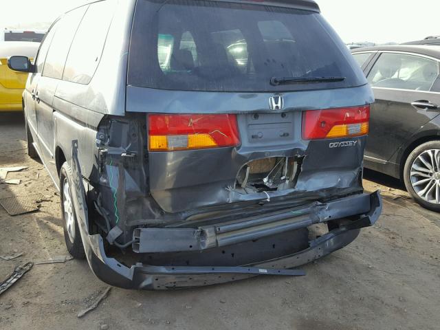 5FNRL18654B000631 - 2004 HONDA ODYSSEY EX BLUE photo 9