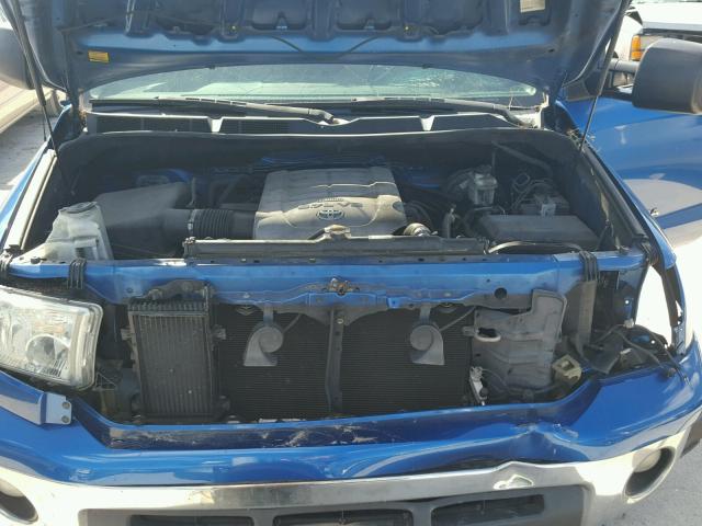 5TFRV54168X052101 - 2008 TOYOTA TUNDRA DOU BLUE photo 7