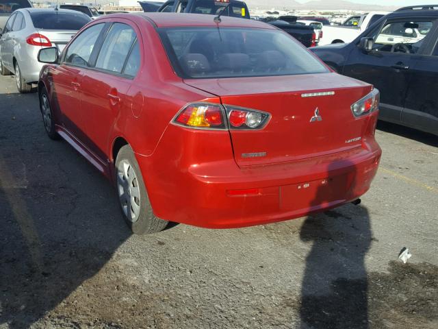 JA32U2FU0DU017428 - 2013 MITSUBISHI LANCER ES/ RED photo 3