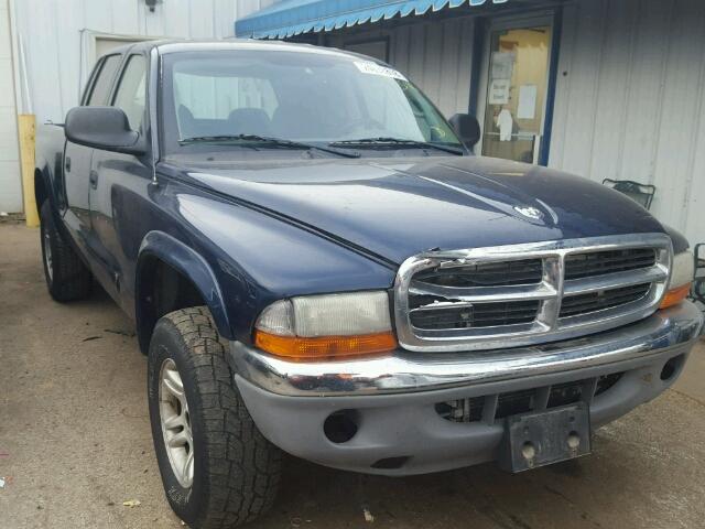 1D7HG48N33S265323 - 2003 DODGE DAKOTA QUA BLUE photo 1