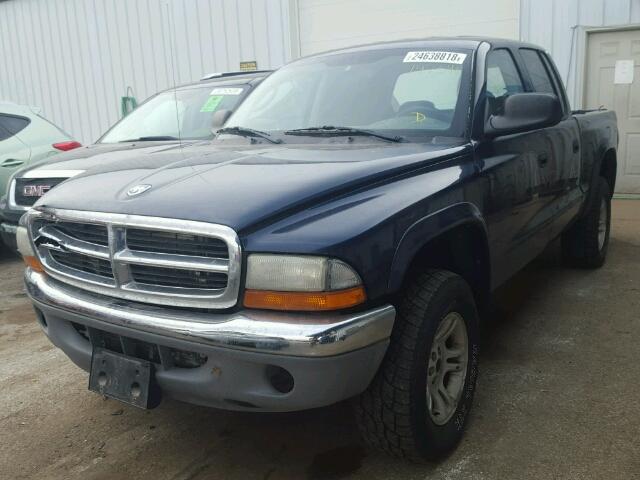 1D7HG48N33S265323 - 2003 DODGE DAKOTA QUA BLUE photo 2