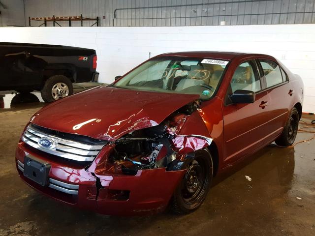 3FAFP06Z66R185102 - 2006 FORD FUSION S RED photo 2