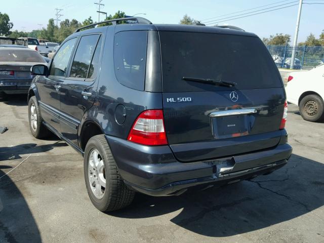 4JGAB75E53A376215 - 2003 MERCEDES-BENZ ML 500 BLUE photo 3