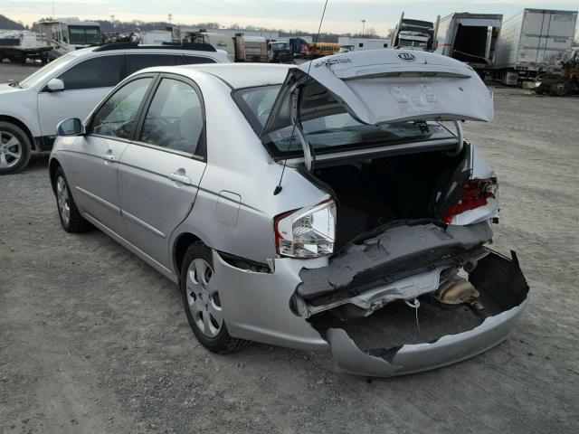 KNAFE221595661453 - 2009 KIA SPECTRA EX SILVER photo 3