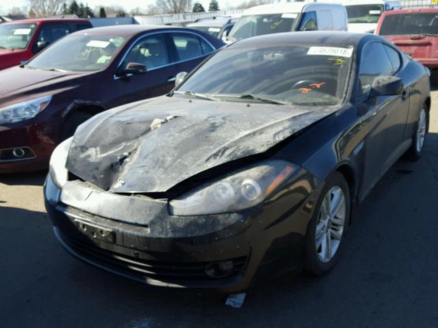 KMHHM66DX8U296133 - 2008 HYUNDAI TIBURON GS BLACK photo 2