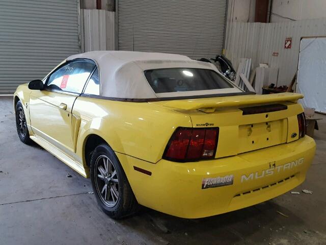 1FAFP44481F116304 - 2001 FORD MUSTANG YELLOW photo 3