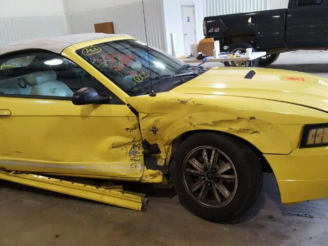 1FAFP44481F116304 - 2001 FORD MUSTANG YELLOW photo 9