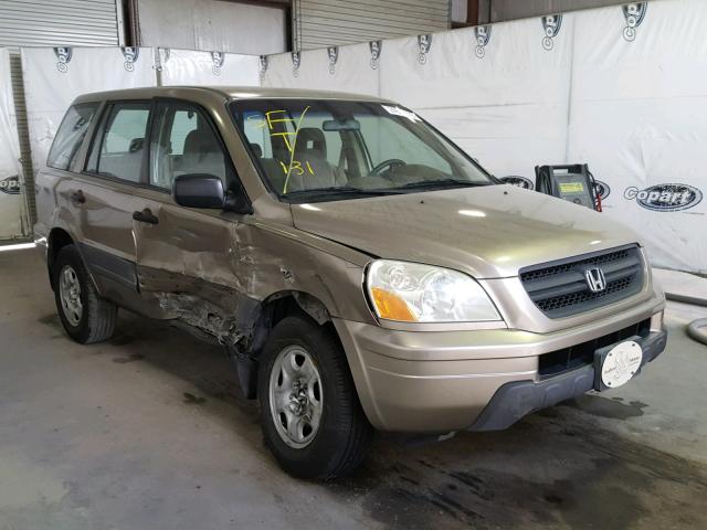 2HKYF18115H544408 - 2005 HONDA PILOT LX GOLD photo 1