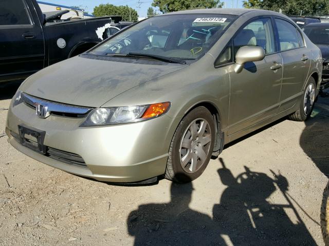 JHMFA16527S009764 - 2007 HONDA CIVIC LX GOLD photo 2