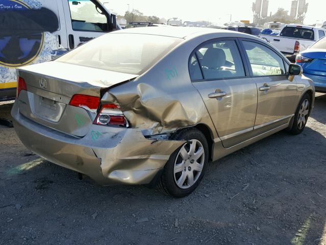 JHMFA16527S009764 - 2007 HONDA CIVIC LX GOLD photo 4