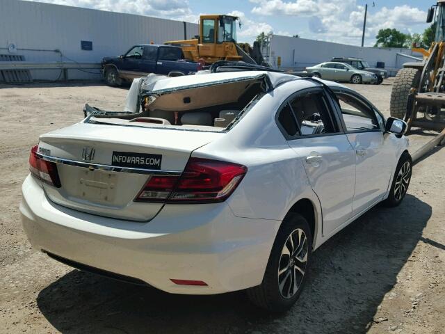 19XFB2F86FE030052 - 2015 HONDA CIVIC EX WHITE photo 4