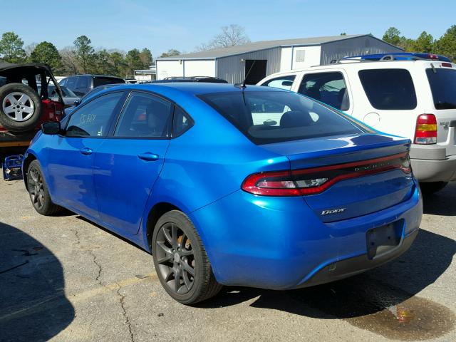 1C3CDFAA7GD650270 - 2016 DODGE DART SE BLUE photo 3