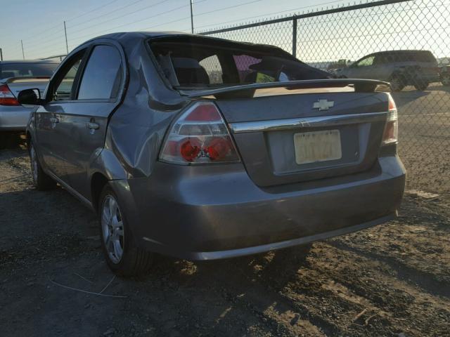 KL1TD56668B206912 - 2008 CHEVROLET AVEO BASE GRAY photo 3