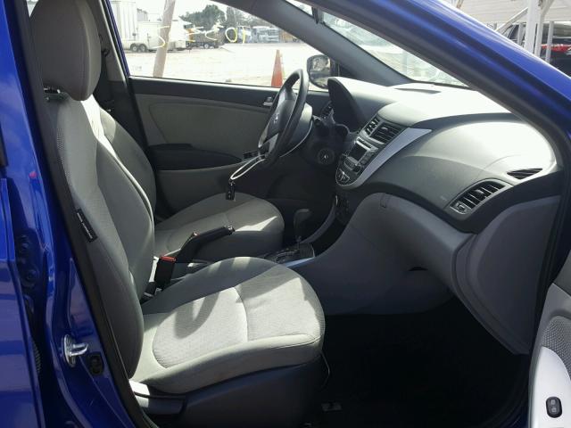 KMHCT4AE0EU638377 - 2014 HYUNDAI ACCENT GLS BLUE photo 5