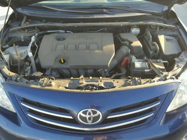 5YFBU4EE2DP178903 - 2013 TOYOTA COROLLA BA BLUE photo 7