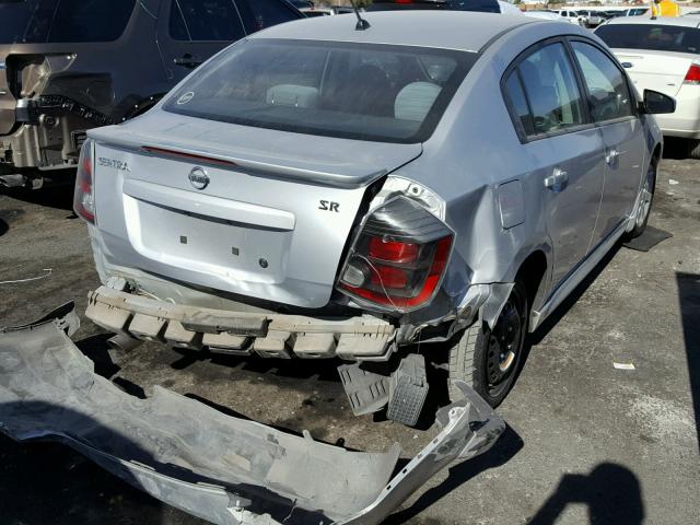 3N1AB6AP9BL687694 - 2011 NISSAN SENTRA 2.0 SILVER photo 4