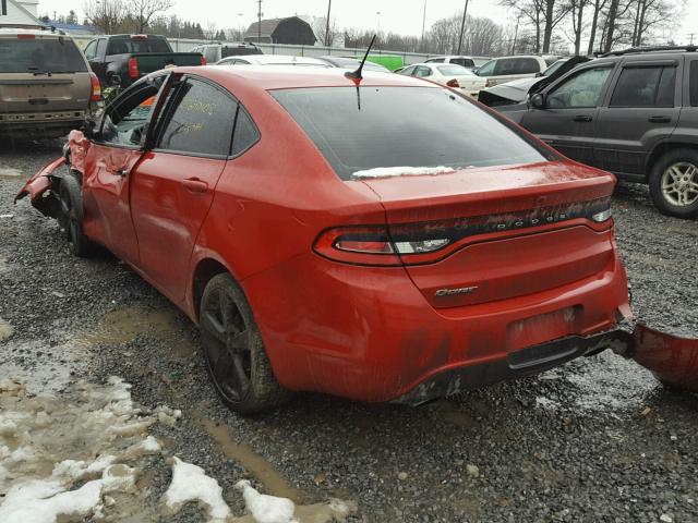 1C3CDFBB6GD624184 - 2016 DODGE DART SXT RED photo 3