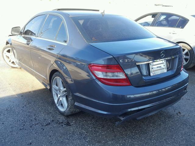 WDDGF54X89R063329 - 2009 MERCEDES-BENZ C 300 GRAY photo 3