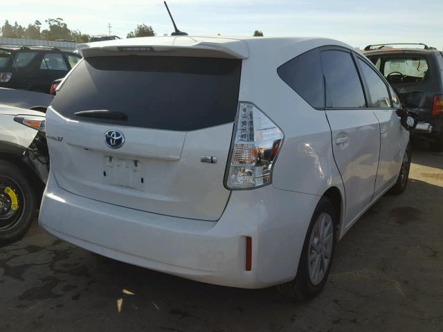 JTDZN3EU8C3130245 - 2012 TOYOTA PRIUS V WHITE photo 4