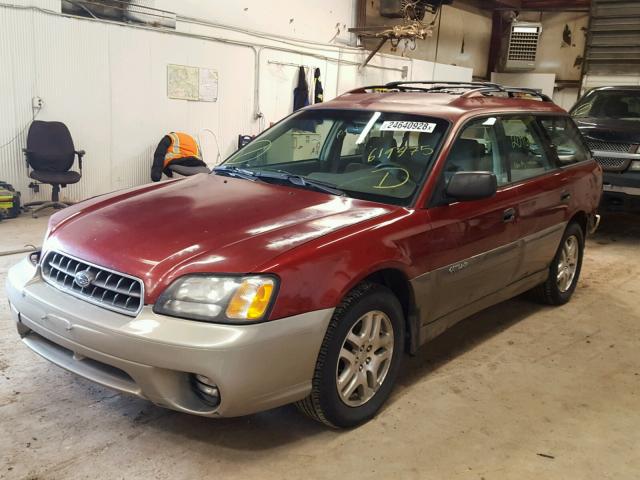 4S3BH675247619475 - 2004 SUBARU LEGACY OUT RED photo 2