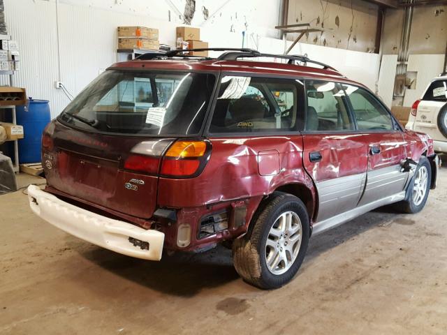 4S3BH675247619475 - 2004 SUBARU LEGACY OUT RED photo 4