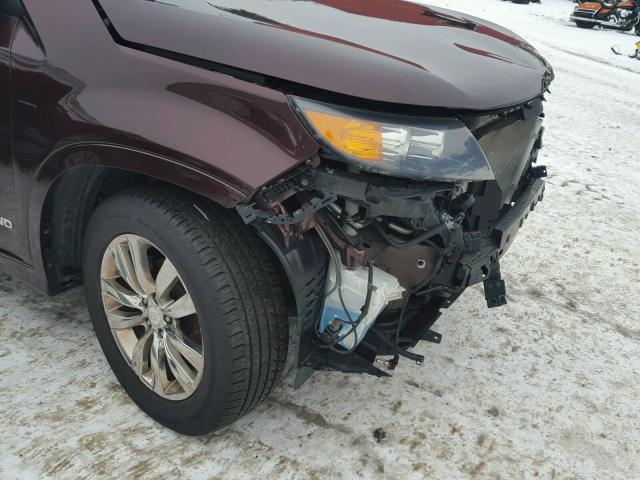 5XYKWDA22DG361471 - 2013 KIA SORENTO SX BURGUNDY photo 9